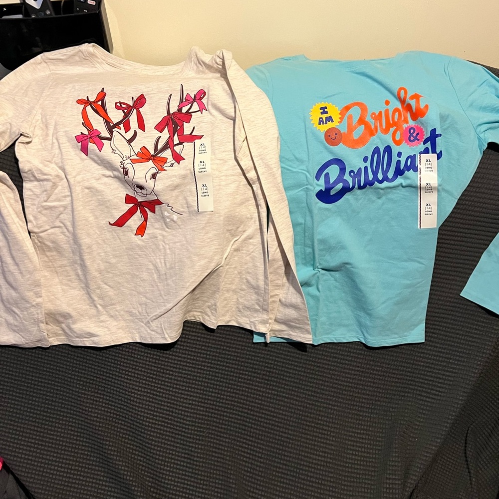 Cat & Jack Girls long sleeve T shirts